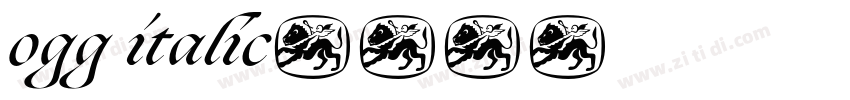 ogg italic字体转换